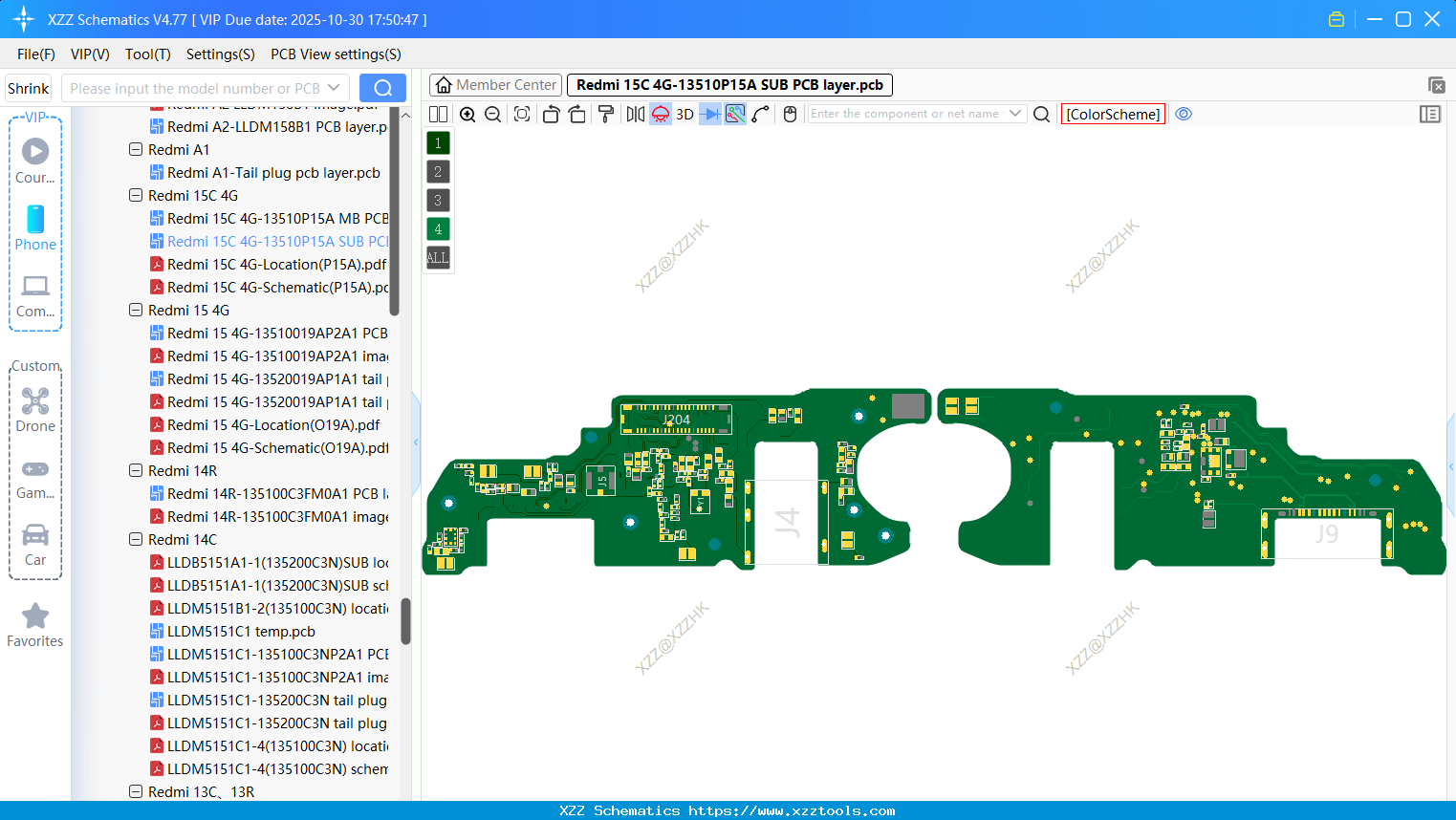 Xiaomi Redmi 15C 4G-13510P15A SUB PCB Layer